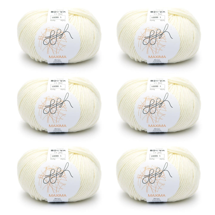 ggh Maxima Box - 6x50g (insgesamt 300g) Merinowolle extrafein und maschinenwaschbar - Nadelstärke 4-