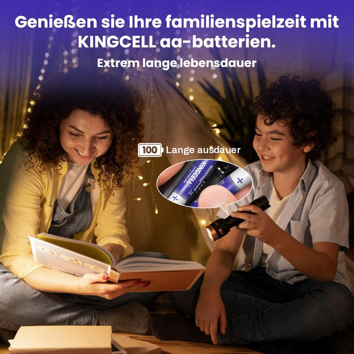 KINGCELL AA Batterien 20 Stück, Hochleistungs Alkaline Batterien AA mit Extrem Langer Lebensdauer, A