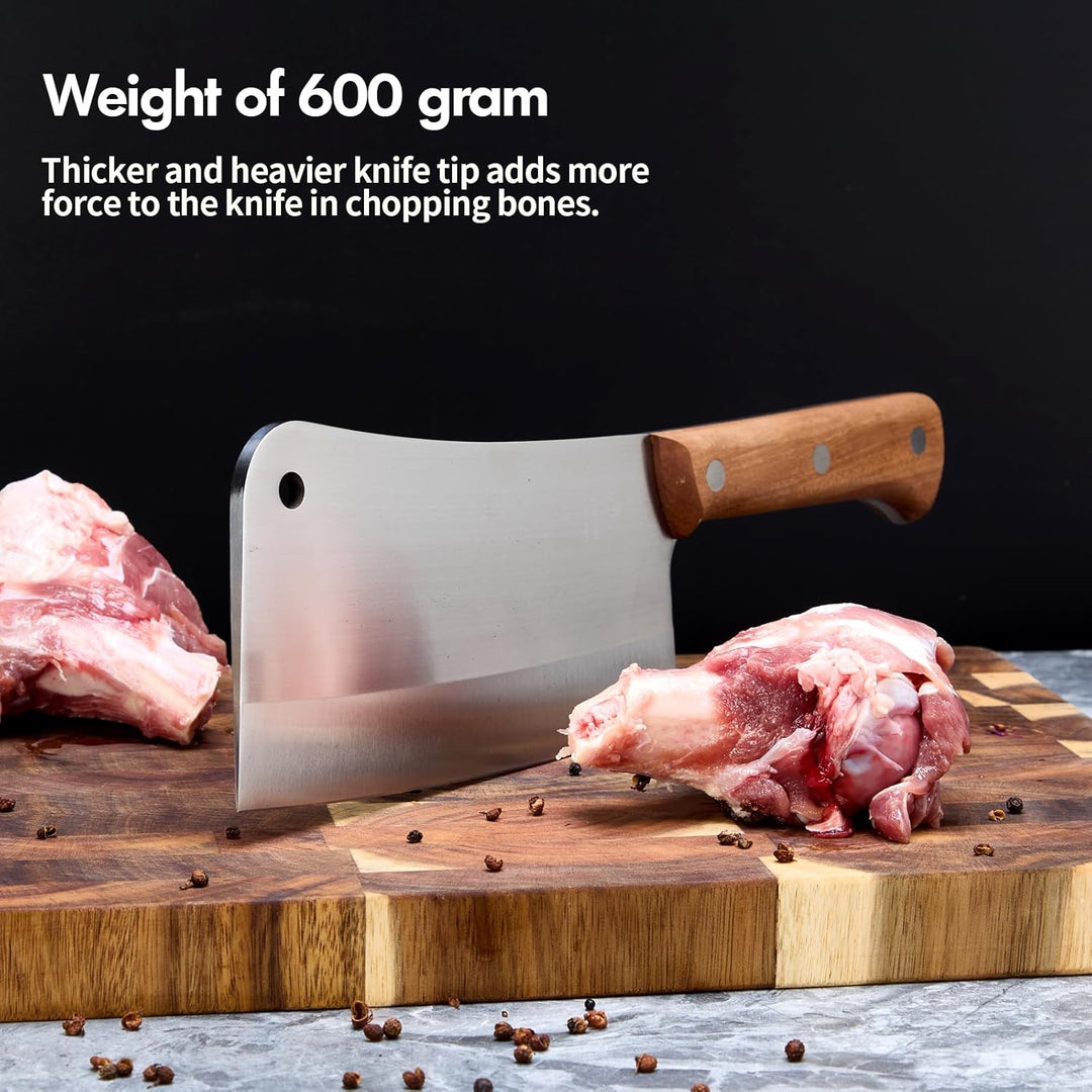 SHI BA ZI ZUO Hackmesser, Chinesisches Küchenmesser, Heavy Duty Cleaver Kife Messer Edelstahl Hackbe