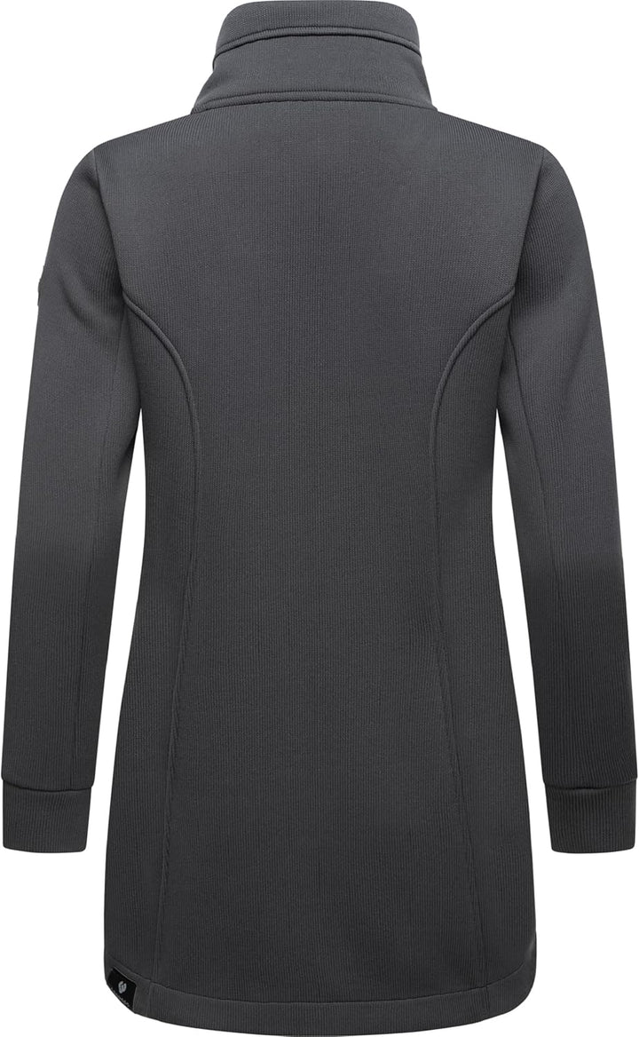 Ragwear Damen leichter Sweat-Übergangsmantel lang windabweisendl mit hohem Kragen Letrice Bonded XS-