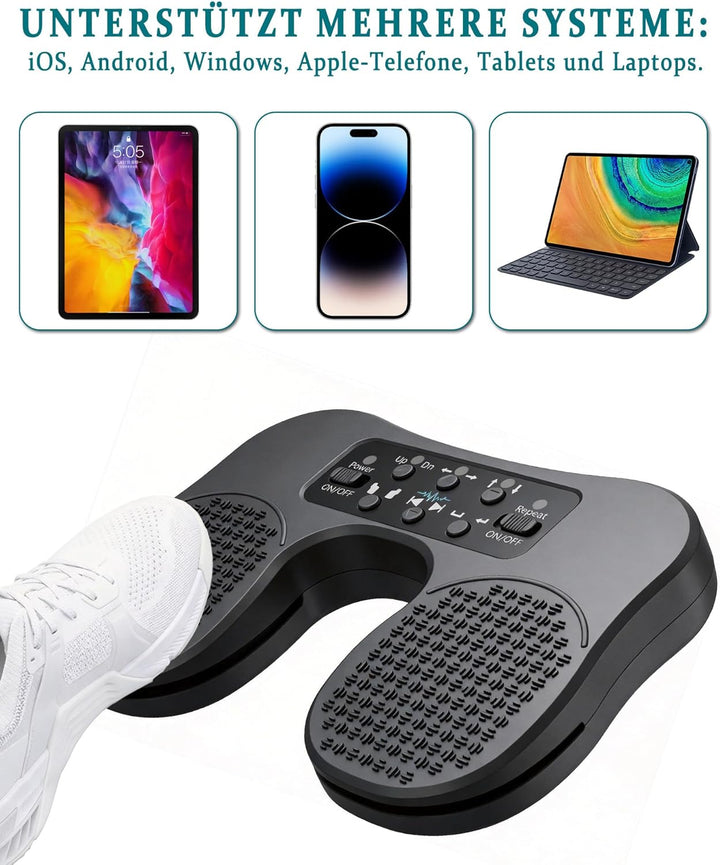 Bluetooth Page Turner Pedal: Bluetooth Fussschalter für Noten Apps mit Fusssteuerung für Pianisten G