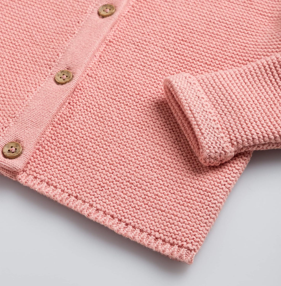 Stellou &amp; friends Cardigan-Strickjacke für Mädchen und Jungen mit Knöpfen in Holz-Optik | Hochwertig