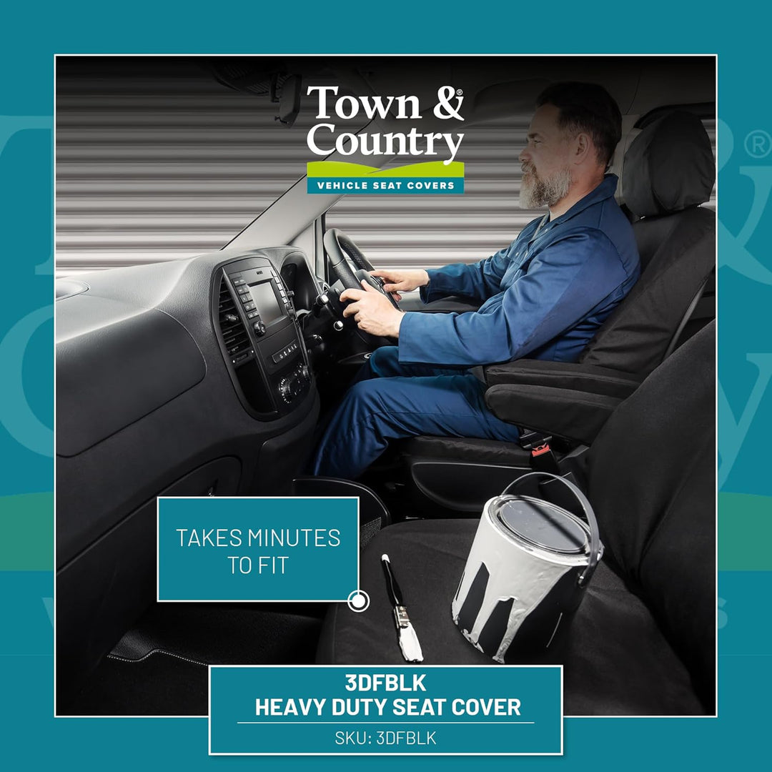 Town and Country 3D Universal-Vordersitzbezug, Schwarz Standard Schwarz, Standard Schwarz