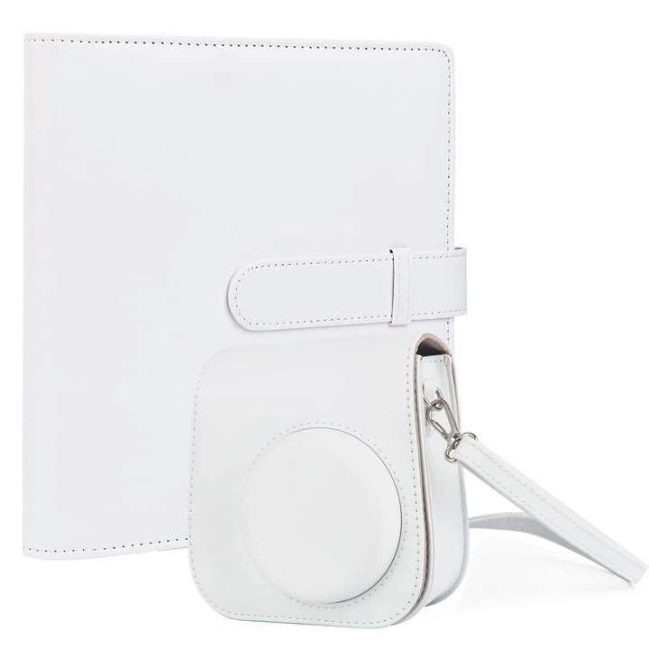 Crefotu Tasche Hülle für Fujifilm Instax Mini 11 Sofortbildkamera, mit 256 Taschen Fotoalbum für Ins
