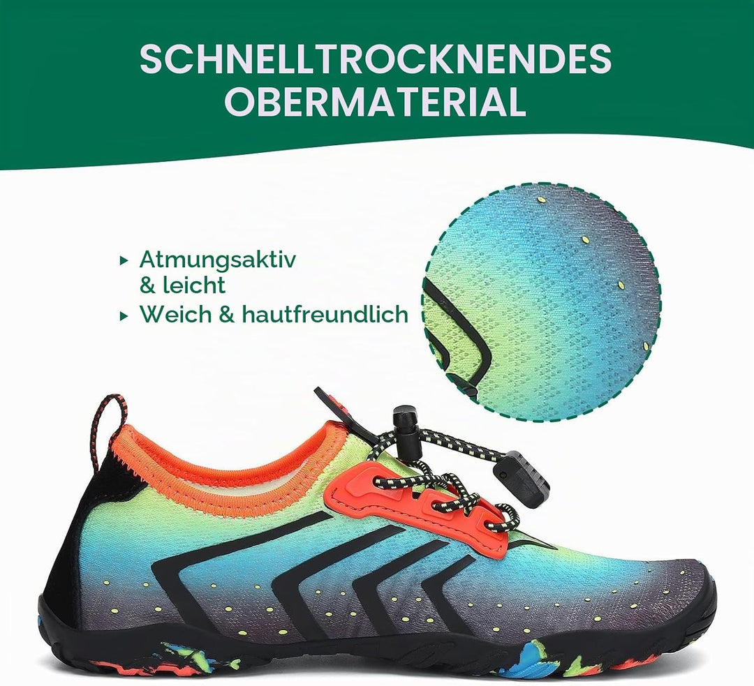 SAGUARO Kinder Badeschuhe rutschfeste Schnell Trocknend Aquaschuhe Gr.24-36 25 EU St 1 Blau A, 25 EU