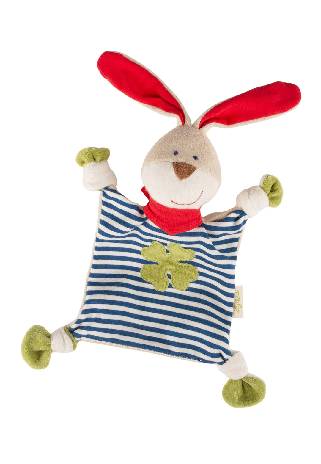 SIGIKID 40504 Schnuffeltuch Hase Green Mädchen und Jungen Babyspielzeug empfohlen ab Geburt blau Bla