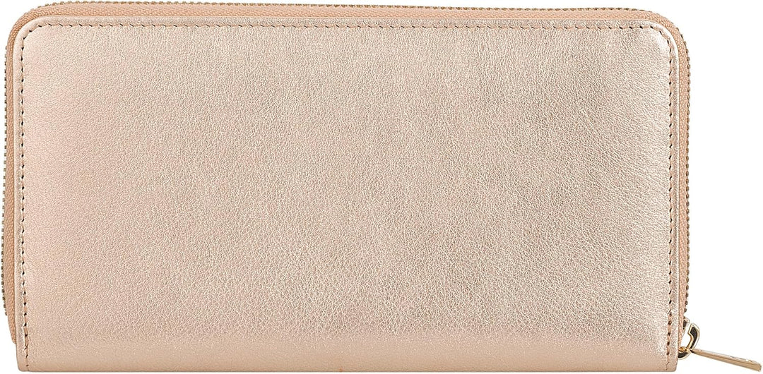 DUDU Grosse Bunte Damenbrieftasche RFID in echtem Leder mit Rundum - Reissverschluss Ballerina, Ball