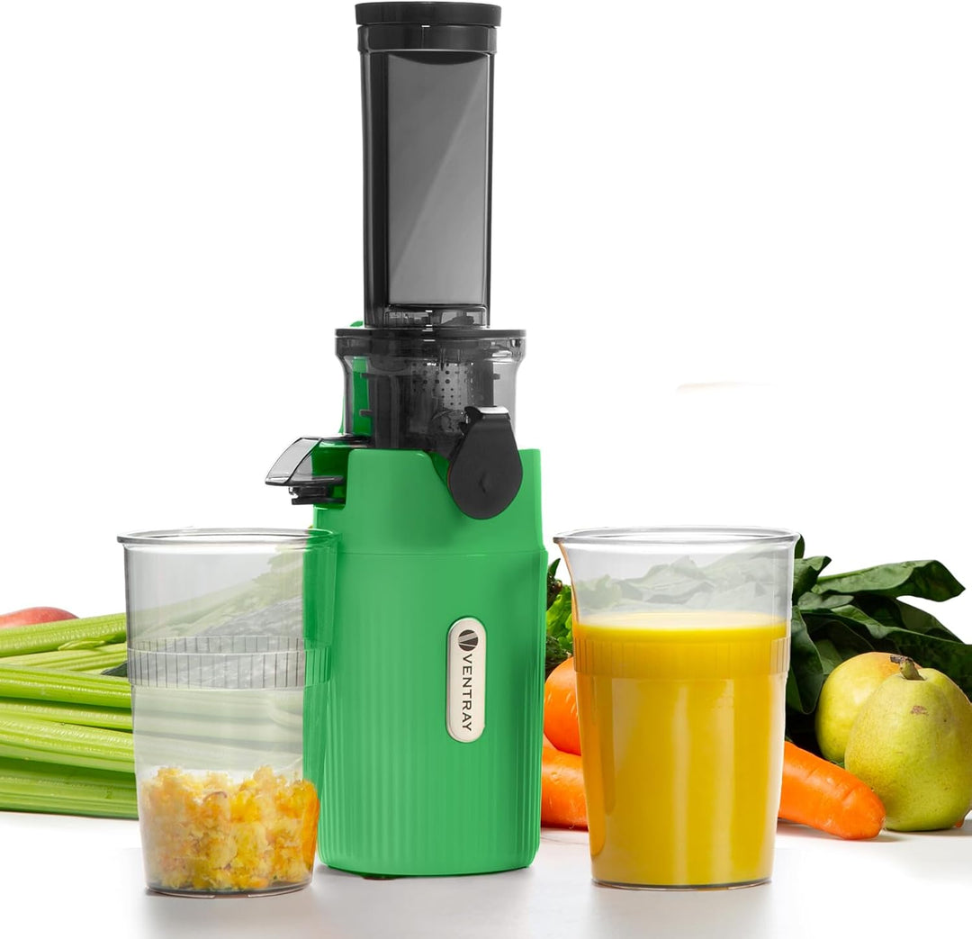 Ventray Ginnie Entsafter - Slow Juicer mit 60 U/min Niedriger Geschwindigkeit, Entsafter Gemüse und