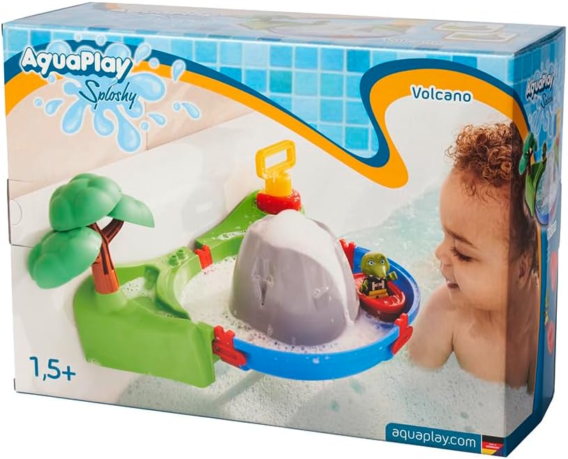 AquaPlay Sploshy Volcano Badewannenspielzeug mit Schaummaschine - Wasserspielzeug für Kinder ab 1,5