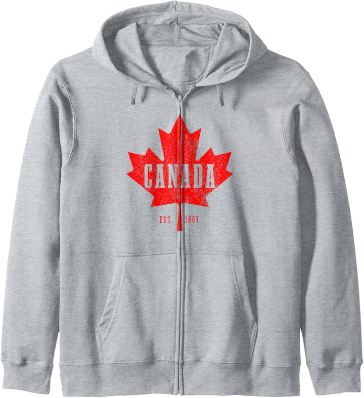 Kanada Est. 1867 Ahornblatt Kanadische Flagge Pride Roots Kapuzenjacke