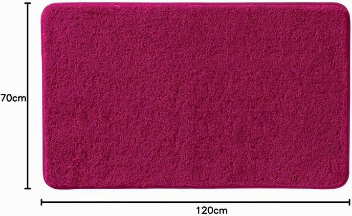 Erwin Müller Badematte, Badteppich, Badvorleger Rhodos Uni rutschhemmend Fuchsia Grösse 70x120 cm -