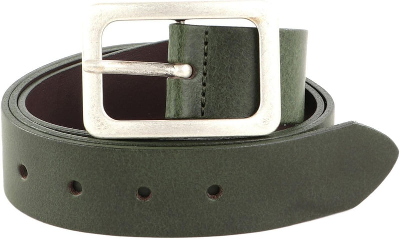 Vanzetti Neon Booster 35mm Full Leather Belt W100 Olive