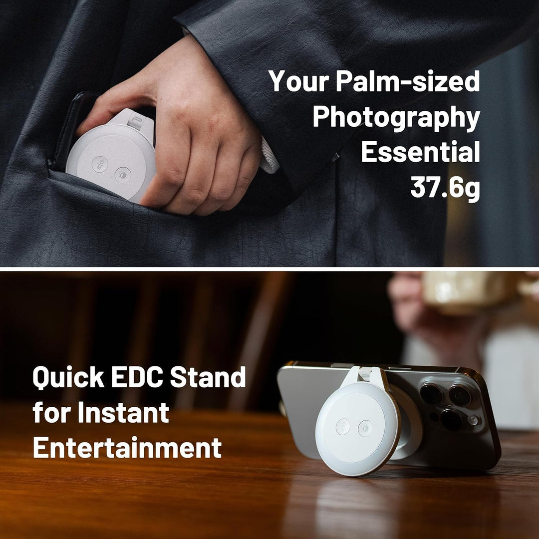 PGYTECH MagGlow Magnetisches Handy-Fülllicht, MagSafe Selfie-Licht, Tragbares Magnet-LED-Ringlicht m
