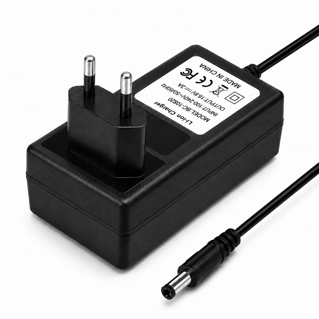 P19C DC 16,8V 3A Netzadapter – 5,5x2,5mm Ladegerät für Li-Ion Ak ku – Universelles AC-Adapter mit Üb