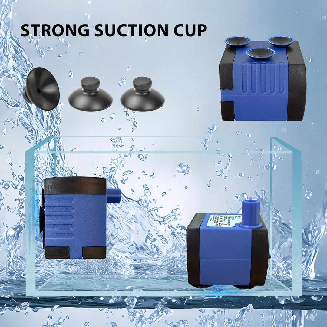 CHANCS AC 220V Wasserpumpe 2.5W 160L/H 42GPH hoher Aufzug 1.48ft kleine Tauchpumpe für Befeuchter, 2