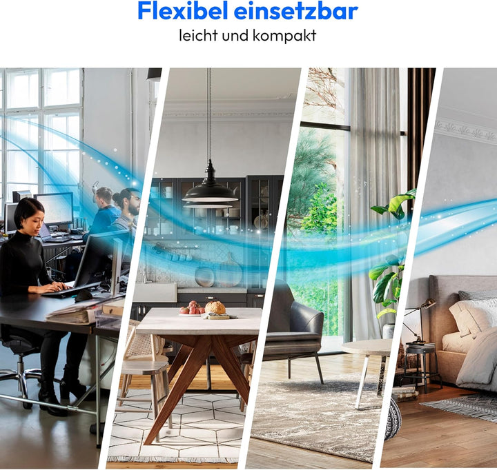 MEDION Standventilator mit Fernbedienung, drei Geschwindigkeitsstufen, 45 Watt Leistung, 36 cm, Schw