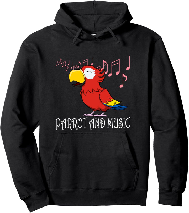 Singender Papagei für Musik Fans und Musiker Pullover Hoodie