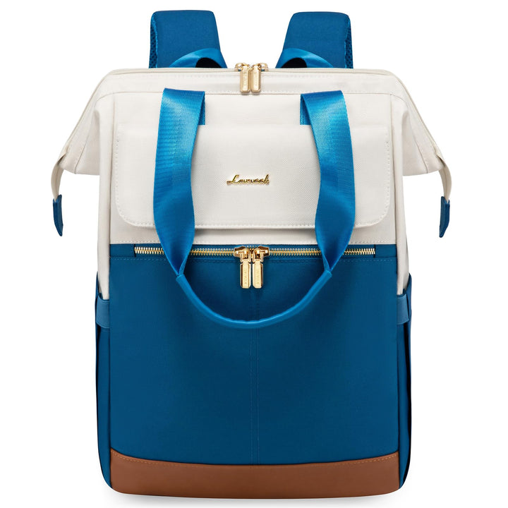 LOVEVOOK Rucksack Damen Blau, Laptoprucksack mit USB, Schultasche Teenager, Backpack Women Elegant,