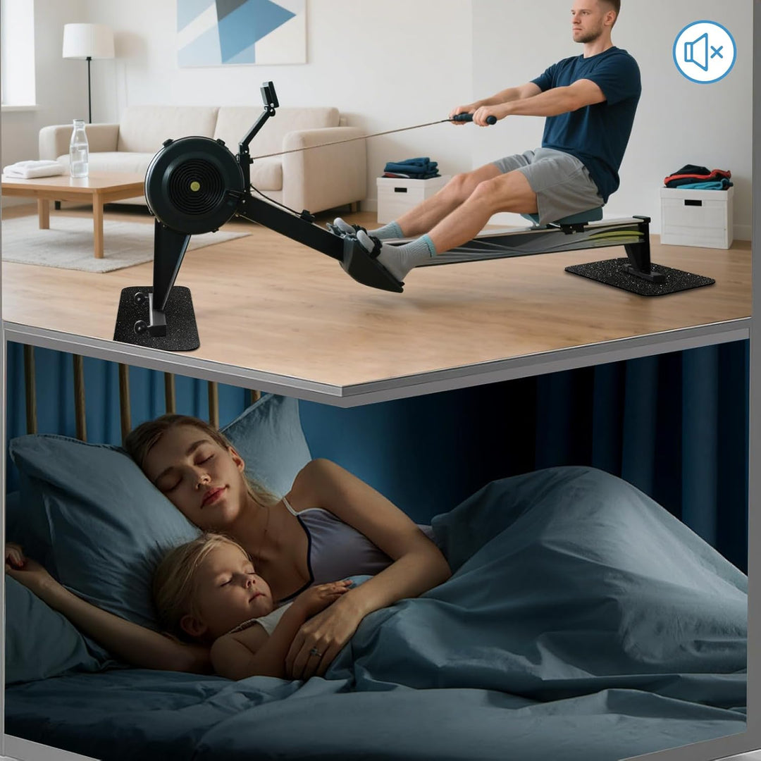 Bodenschutzmatte für Sportgeräte Fitnessgeräte 28 x 70cm 2 Stück Stossfeste Bodenschutzmatte Fitness