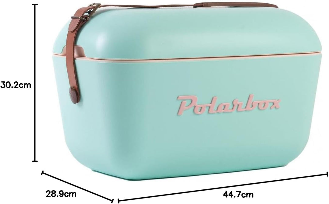 Polarbox 20L Kühlbox Retro Design Camping Kühltasche Kühlboxen Picknick Vintage Verde/Marron