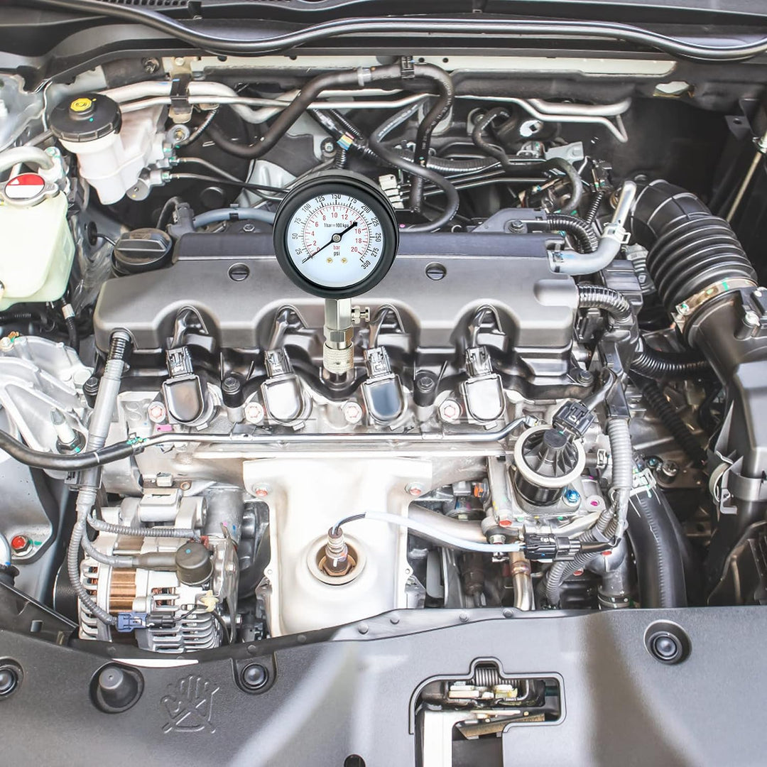 Awsuc Kompressionstester Kompressionsmessgerät für Benzin und Diesel Motor öldruckprüfer Kfz Motorra