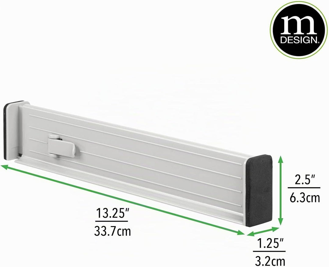 mDesign 4er-Set verstellbarer Schubladeneinsatz – praktischer Schubladen Organizer für Schrank und K