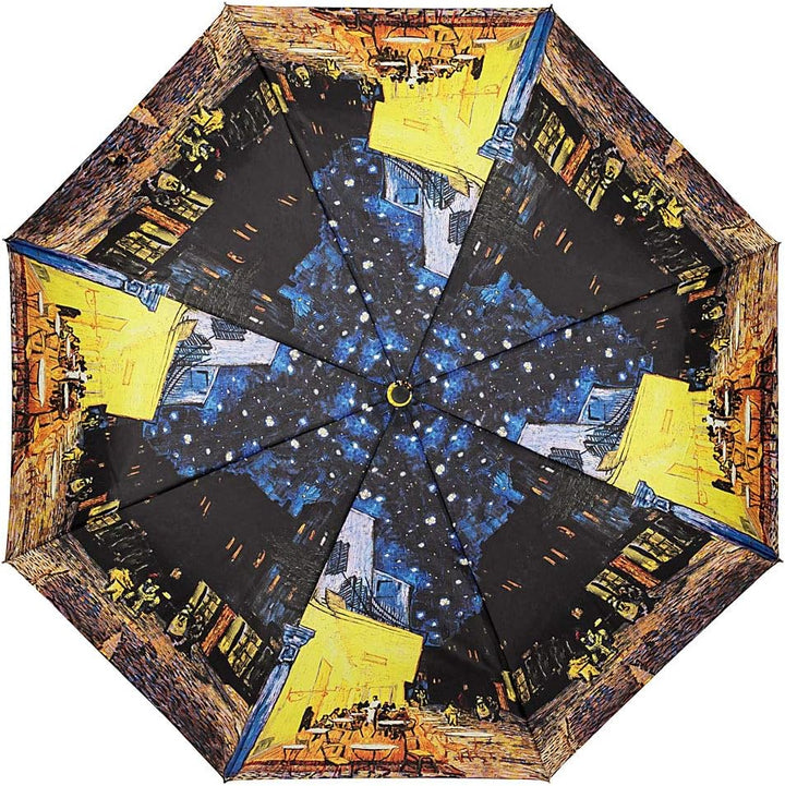 VON LILIENFELD Taschenschirm Regenschirm Vincent Van Gogh: Nachtcafé Windfest Auf-Zu-Automatik Stabi