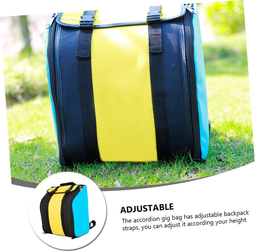 Supvox rutschfeste Akkordeon-Tasche Koffer-Rucksack Blauer Rucksack Kinder-Akkordeon Tragbare Akkord