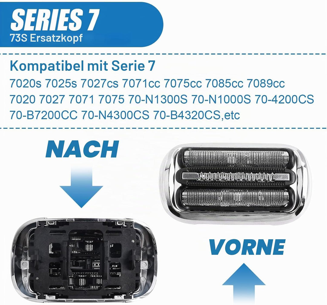 3 Stück 73S Scherkopf Serie 7, Elektrischer S7 Rasierkopf Kompatibel Mit Series 7, S7 Scherkopf Ersa