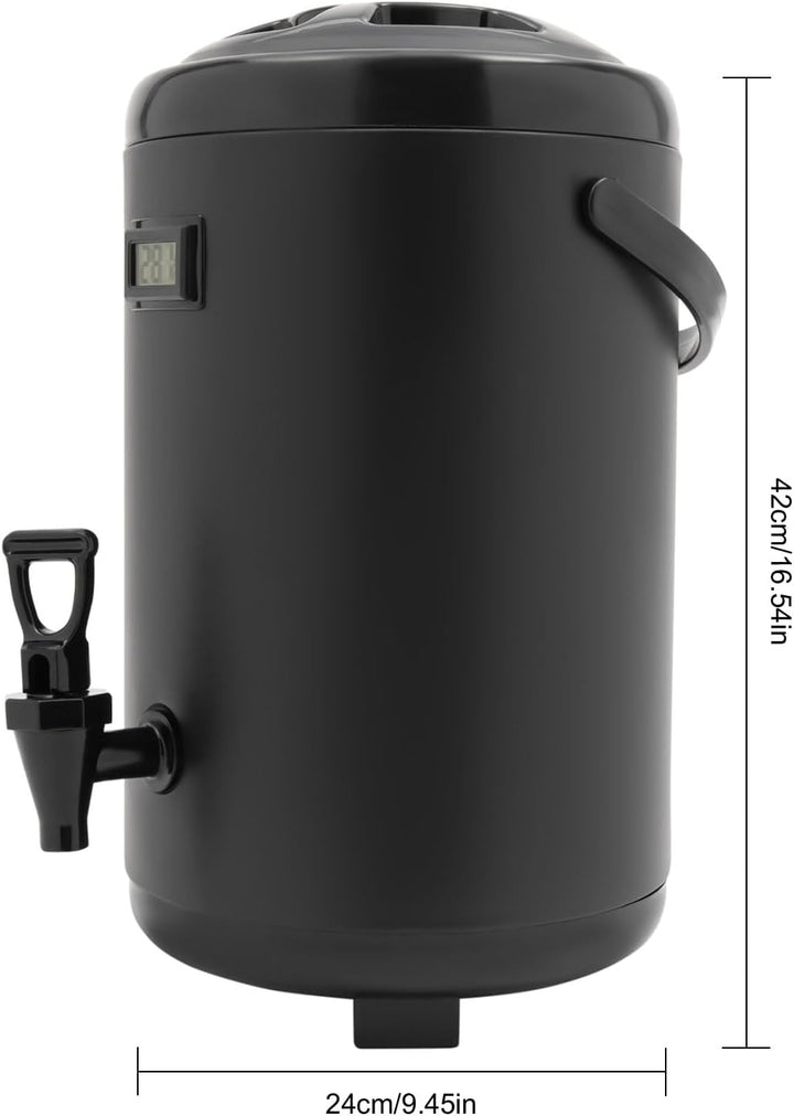 10L isolierter Edelstahl Getränkespender mit LED-Display,12h warm für Hotel | 10 Liter isolierter Ed