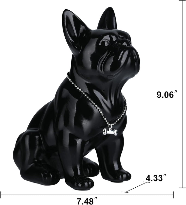 suruim Französische Bulldogge Statuen Deko Englische Bulldogge Figur Hund Statue Geschenke Wohnzimme