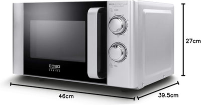 CASO | MG20 Ecostyle Ceramic 2-in-1 Mikrowelle mit Grill | Keramikboden, Grill-Rost, 20 L, 700 W, 10