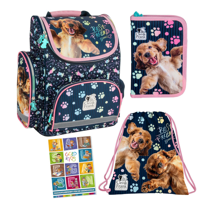 Goldkids - Schulranzen für Jungen und Mädchen, 4/6/8/15er-Set - Schul-Rucksack für Kinder mit Federm