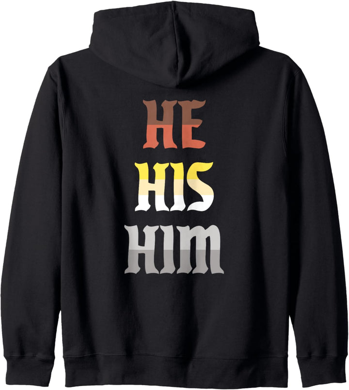 He His Him Pronomen Gay LGBTQ Bear Pride Flagge Kapuzenjacke