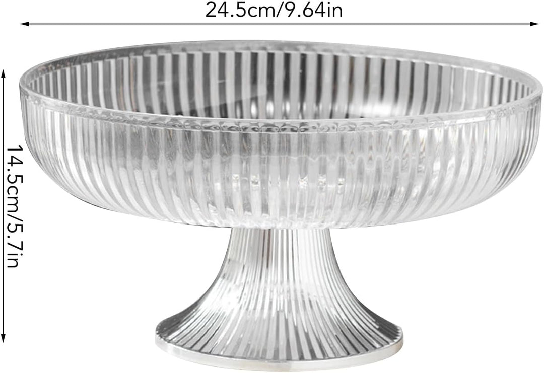 Buachois Obstschale für Küchentheke, 24,5 cm Durchmesser, Stilvoll, Multifunktional, Durchscheinend,