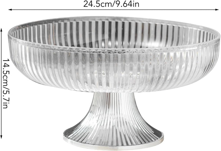 Buachois Obstschale für Küchentheke, 24,5 cm Durchmesser, Stilvoll, Multifunktional, Durchscheinend,