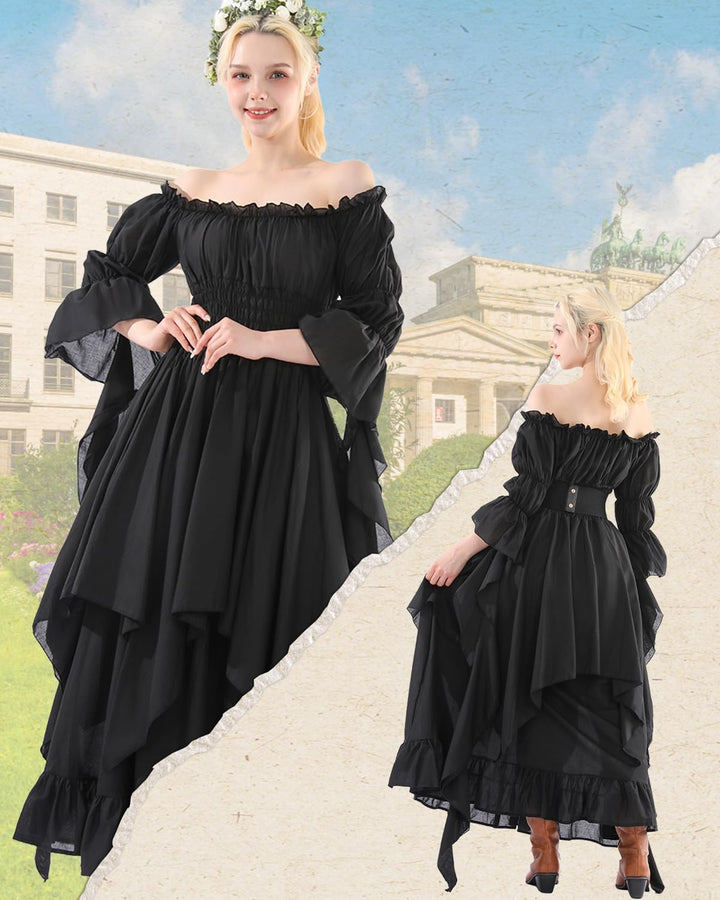 CR ROLECOS Viktorianisches Kleid Damen Piraten kostüm Mittelalter Kleidung Victorian Dress Karneval