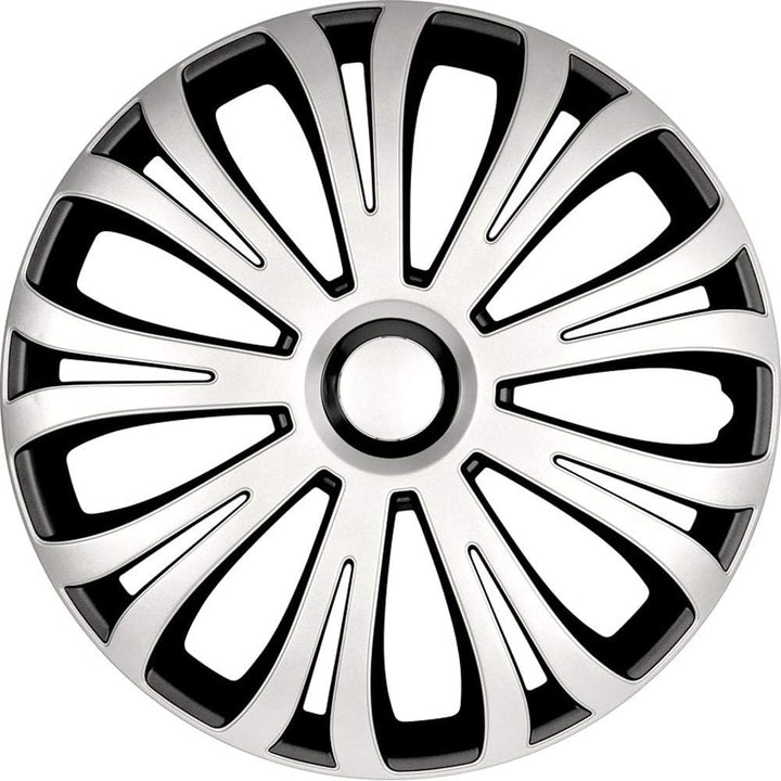 AUTO-STYLE Satz Radzierblenden Avera 16-Zoll Silber/Schwarz 16-inch, 16-inch