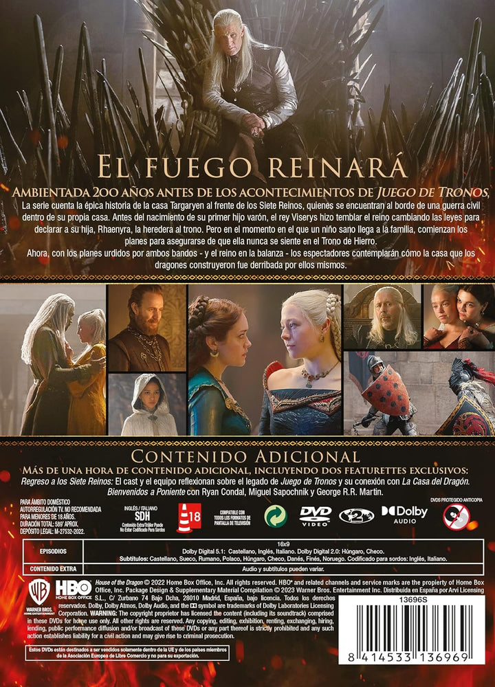 La casa del dragon temp.1 -DVD