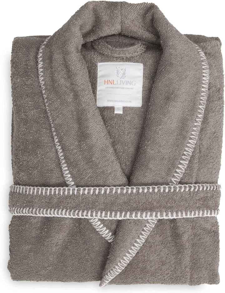 Heckett Lane Bademantel 60% Baumwolle 40% Bambus Viscose Bamboo L Taupe