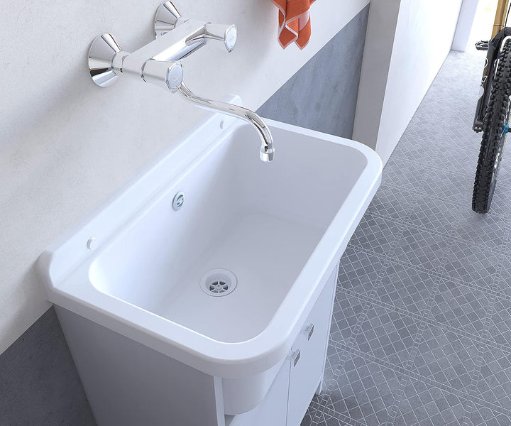 Negrari 5001PKC Spülbecken, Weiss, 55 x 35 cm