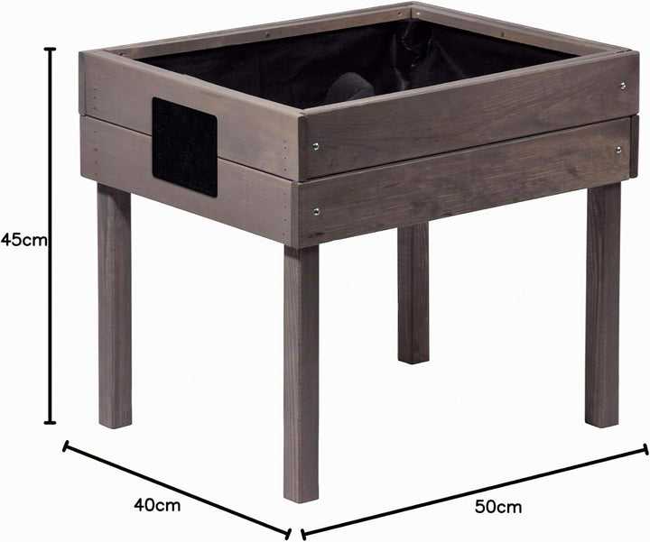 dobar® 58511FSC Kinderhochbeet mit Kreidetafel | Mini Hochbeet Holz | erhöhter Pflanzkasten für Kind