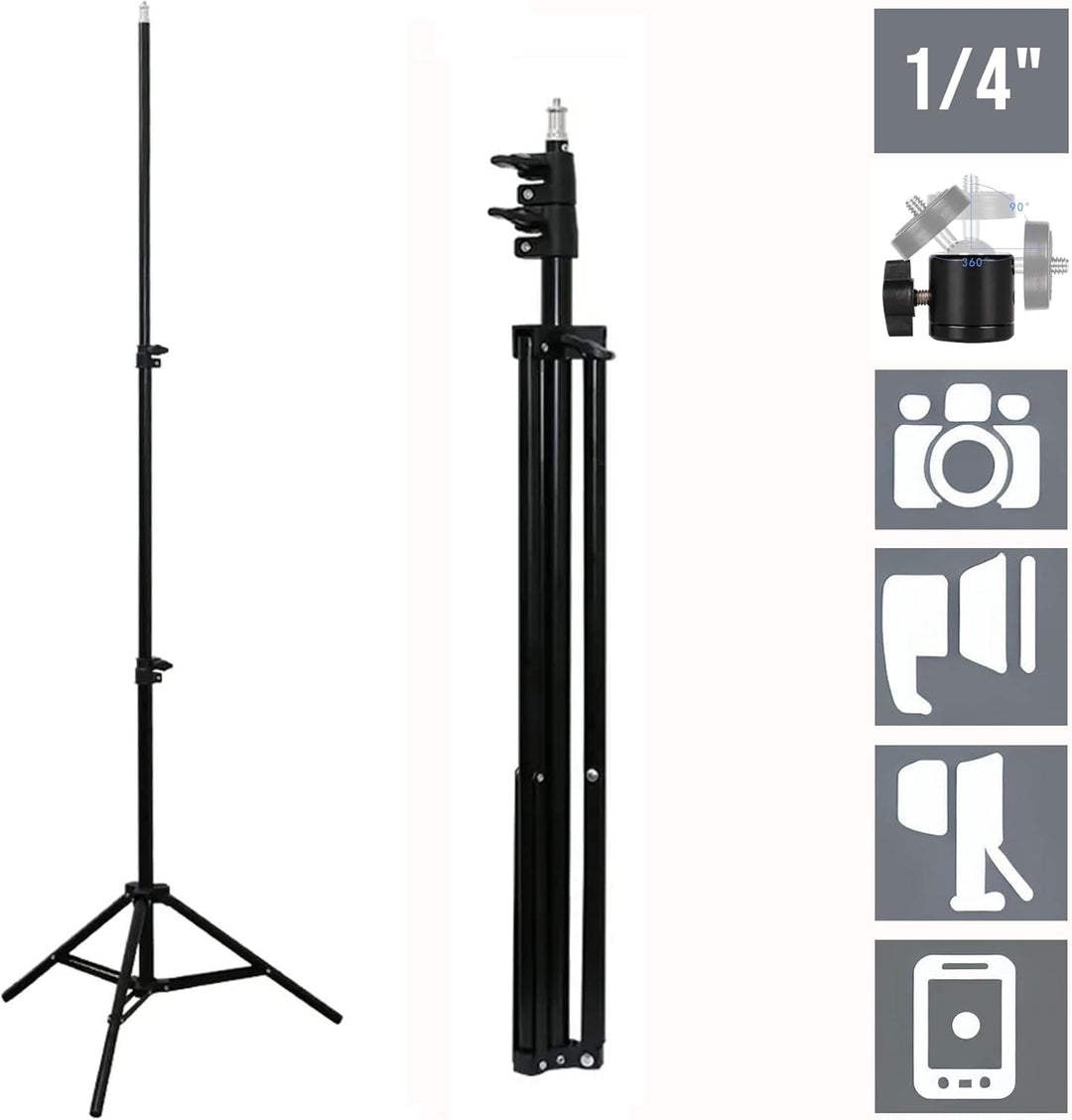 TronicXL 210cm Stativ + 360° Kugelkopf I Tripod für Kamera Licht Actioncam Webcam Ständer Halterung