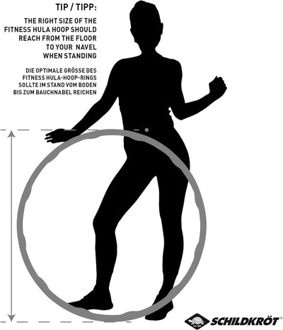 Schildkröt Fitness-Hoop, Hula-Hoop Reifen in 4-Farb Karton Hula-Hoop Ø100cm, Skyblue-Anthrazit, 9602