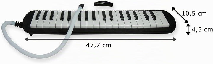 Melodica TMD-137 mit Koffer, Mundstück, Mundschlauch und Notenbeispielen (37 Tasten), 37 Tasten