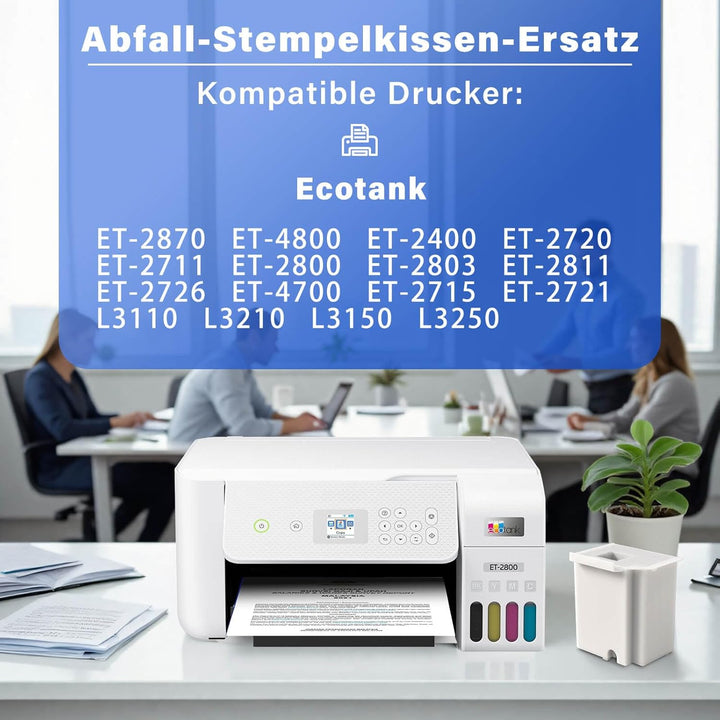 Ersatz-Resttintenkissen mit Reset-Software für Ecotank-Drucker ET-4800 ET-2820 ET-2720 ET-2871 ET-47