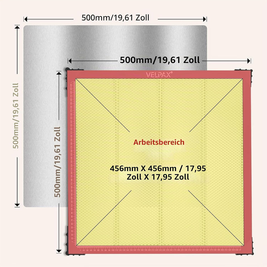 Laser Wabentisch, 500x500mm Honeycomb Waben Arbeitstisch für Lasergravierer Wabenlaserbett, Laser Ho