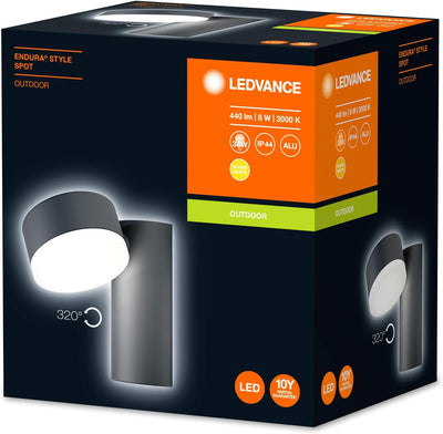 LEDVANCE LED Wand- und Deckenleuchte, Leuchte für Aussenanwendungen, Warmweiss, 135,0 mm x 90,0 mm x