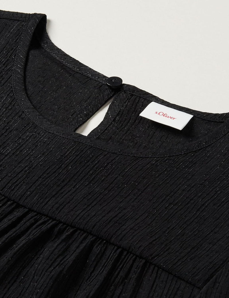 s.Oliver Mädchen Bluse Langarm 176 Schwarz, 176 Schwarz