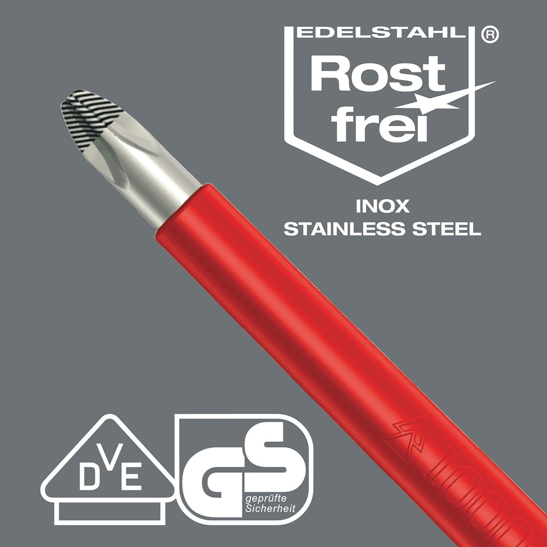 Wera 3165 i/6 Schraubendrehersatz, Edelstahl + Rack, 6-teilig, 05022745001